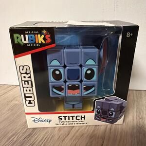 Rubik’s Cube Disney “ Stitch “Cuber Solvable Puzzle With Stand, New & Free Ship!